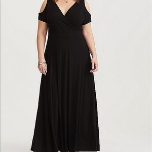 Torrid Cold Shoulder Soft Jersey Maxi Dress